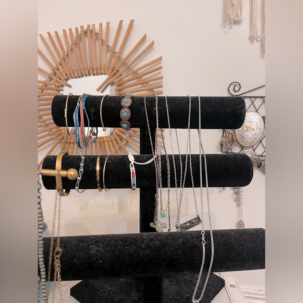 Bracelet stand // Can be used to long necklaces too // 3 racks